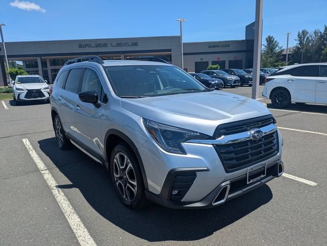2025 Subaru Ascent Touring in Ice Silver Metallic — front three-quarter view
