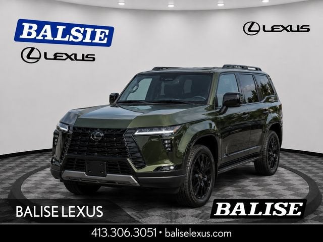 2024 Lexus GX 550 Overtrail+ in Green Pearl — front three-quarter view