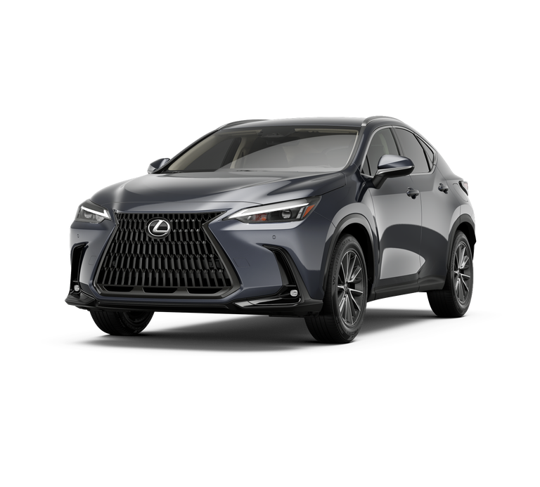 2026 Lexus NX 350 AWD in Cloudburst Gray — front three-quarter view