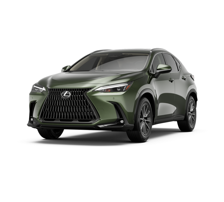 2026 Lexus NX 350 PREMIUM AWD in Nori Green Pearl — front three-quarter view