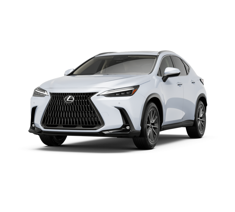 2026 Lexus NX HYBRID NX 350h LUXURY AWD in Ultra White — front three-quarter view