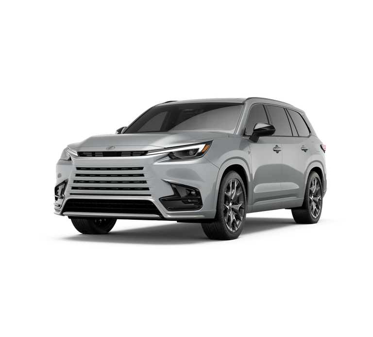 2026 Lexus TX HYBRID TX 500h F SPORT PERFORMANCE LUXURY AWD in Celestial Silver Metallic — front three-quarter view