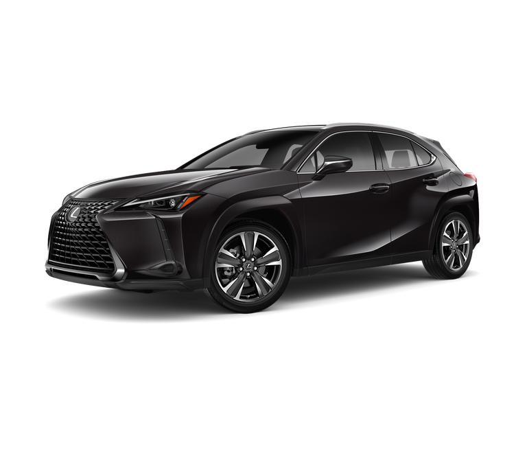 2026 Lexus UX HYBRID UX 300h PREMIUM AWD in Caviar — front three-quarter view
