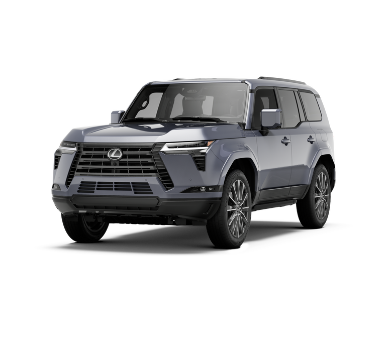 2026 Lexus GX 550 LUXURY+ in Nebula Gray Pearl — front three-quarter view